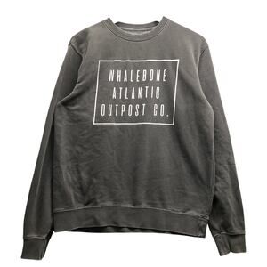 Whalebone Atlantic Outpost Co. Sweatshirt Mens Small Graphic Crew Neck Gray